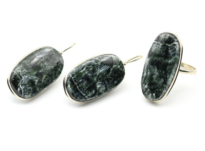 Ring and earrings serafinite " Oval ", size-21